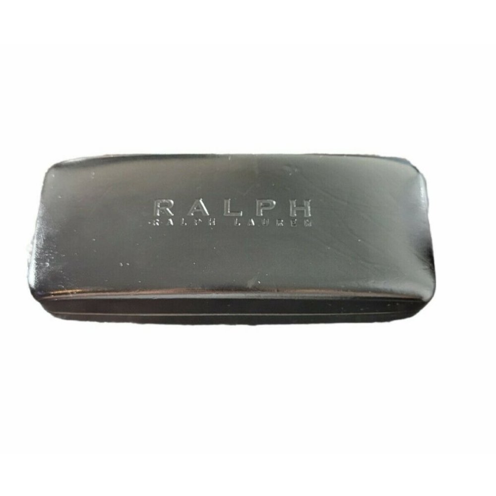RALPH LAUREN Black Hard Shell Polo Sunglasses Case Soft Lining Cloth Logo EUC